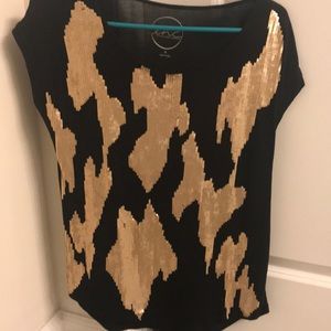 I.N.C tee with gold sequins